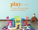 Play Definition Wall Decal